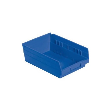 Quantum Storage Systems Shelf Storage Bin, Plastic, Blue, 12 PK QSB107BL